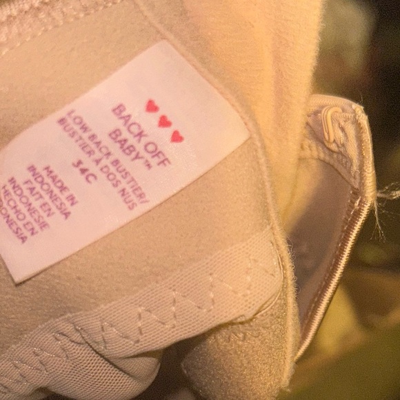 Victorias Secret Nude BACK OFF BABY Push Up strapless Shaper Bustier 34C - Picture 4 of 4